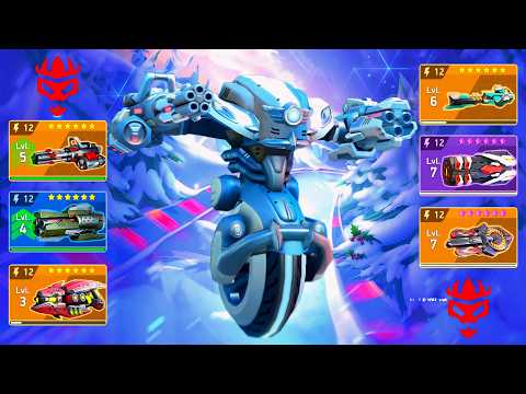 Killshot & Minigun, Fragment Gun, Missile Rack, EM Rifle, Podgun, Disc Launcher - Mech Arena Robots