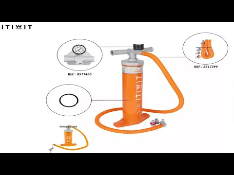 Decathlon / Itiwit / Kayak Double Action Hand Pump 2 x 2.6 L / Orange