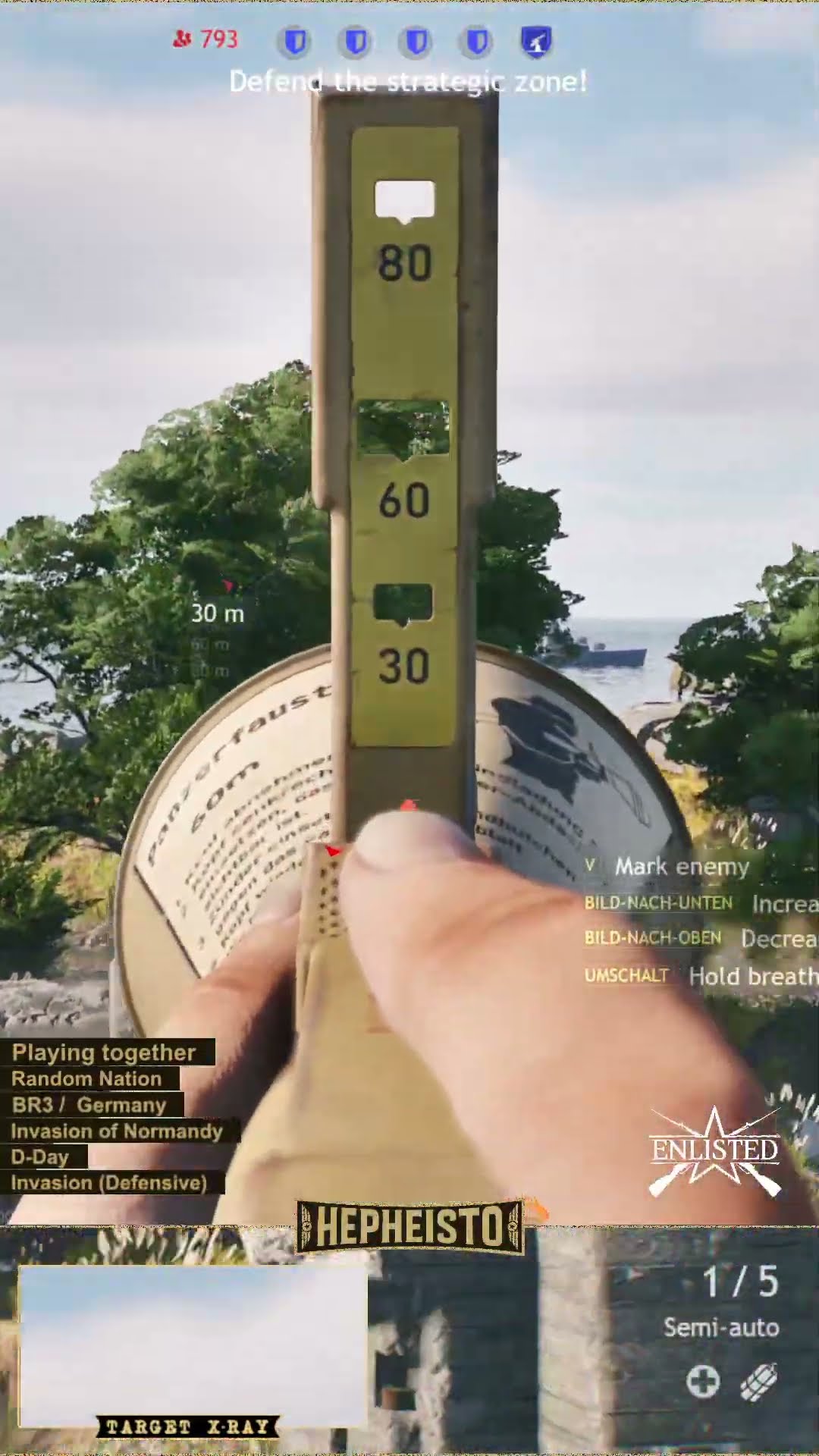 Anti Tank Gunner eliminates Tank M5A1 with Panzerfaust 60