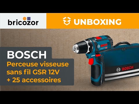 Perceuse visseuse sans fil GSR12V-15 2x2Ah + 25 accessoires - 060186810H BOSCH