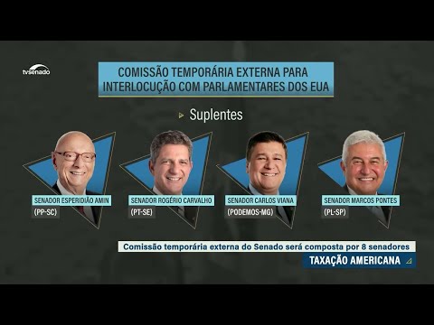 Definidos senadores que vão aos EUA dialogar sobre tarifas