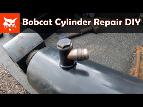 Bobcat hydraulic cylinder weld repair DIY