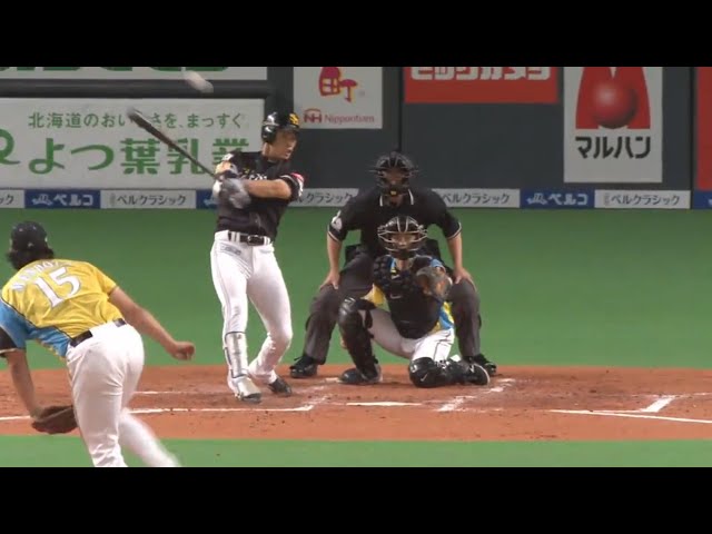 【3回表】連続長打で先制点!! ホークス・上林のタイムリー2ベース!! 2017/5/28 F-H