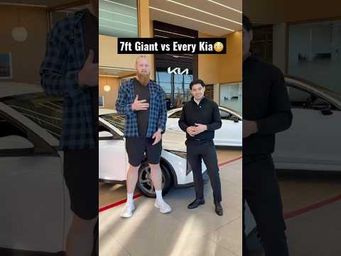 Can a 7Ft Giant fit in every KIA? 👀🚗  #kia #mcgrath #7feet #tall #giant #tallpeopleproblems