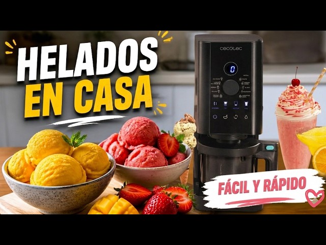 Vídeo relacionado con Cecotec Máquina de Helados - Heladera - 1,35L - Gelatec 1800. 700W, 10 Programas, Botones Táctiles y Mando Giratorio, Helados y Bebidas en 3 Pasos, 3 Tarrinas BPA Free, Cremosidad Perfecta