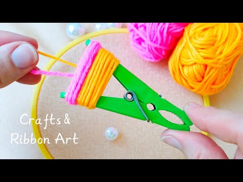 It's so Beautiful Idea 💖🌟 Superb Flower Making Trick with Yarn - You will Love It - DIY Cutie Flower