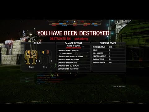 Mechwarrior Online: Grasshopper GHR-5H - 51 Damage at Mining Collective Epic Fail