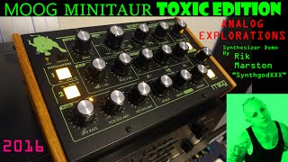 Video thumbnail for Moog Minitaur Toxic Edition Analog Explorations Bass Synthesizer Synth Rik Marston by Rik Marston Official