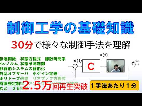 機械システム工学科 [30分でわかる] 制御工学の様々な手法を各1分で解説