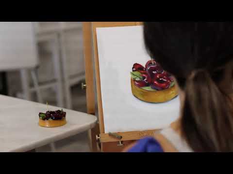 Live painting en evento de una pastelería