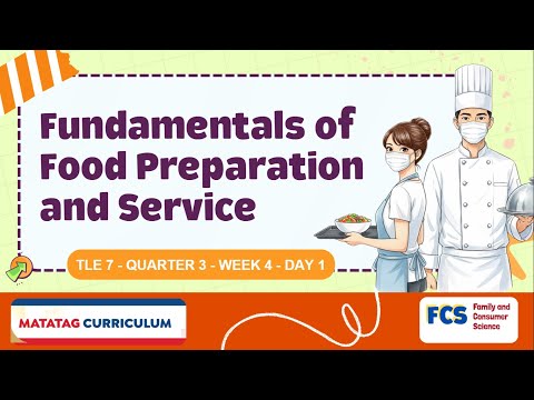 TLE 7 Q3   Week 4   Day 1 Fundamentals of Food Preparation and Service