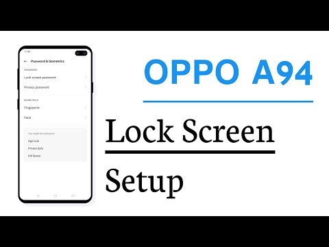 OPPO A94 Lock Screen Setup Face Lock And Fingerprint Lock