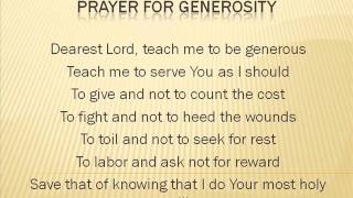 Prayer for Generosity Soprano Bass