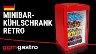 Minibar - 495mm - 113L - avec 1 porte en verre - Blanc - double vitrage, porte réversible
