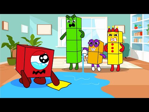 Poor NB 1 and Bad NB2 - Numberblocks Funny Animation