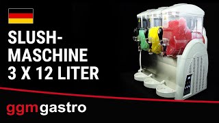 Slush-Maschine - 3x 12 Liter - 1,15 kW - Schwarz