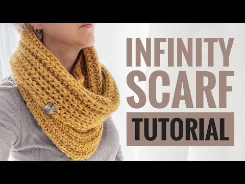 Cozy Infinity Scarf Tutorial for Beginners | Modified Half F