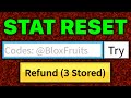 ALL STAT RESET codes in 35 seconds.. (Blox Fruits)