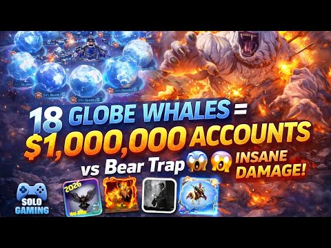 18 GLOBE WHALES = $1,000,000 ACCOUNTS vs Bear Trap 😱🔥 INSANE DAMAGE!