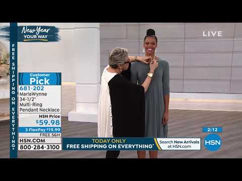 MarlaWynne 341/2" MultiRing Pendant Necklace