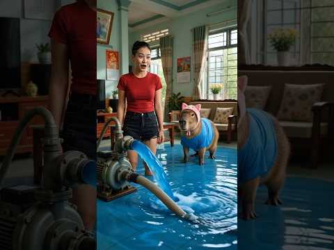 Hà Hơi đổ 1 tỷ lít sting xanh troll Capybara #capybara #shorts
