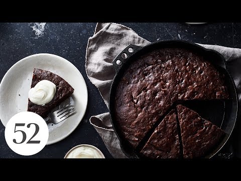 Dark Chocolate-Olive Oil Skillet Banana Bread