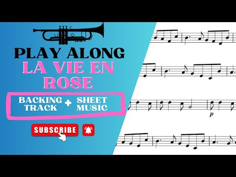 La Vie en Rose PLAY ALONG ON TRUMPET | Backing Track with Sheet Music