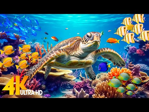Under Red Sea 4K - Beautiful Coral Reef Fish in Aquarium, Sea Animals for Relaxation - 4K Video #75