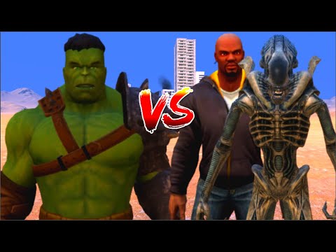 100 Hulk vs 1000 Luke Cage and 1000 Alien (Marvel vs Marvel)