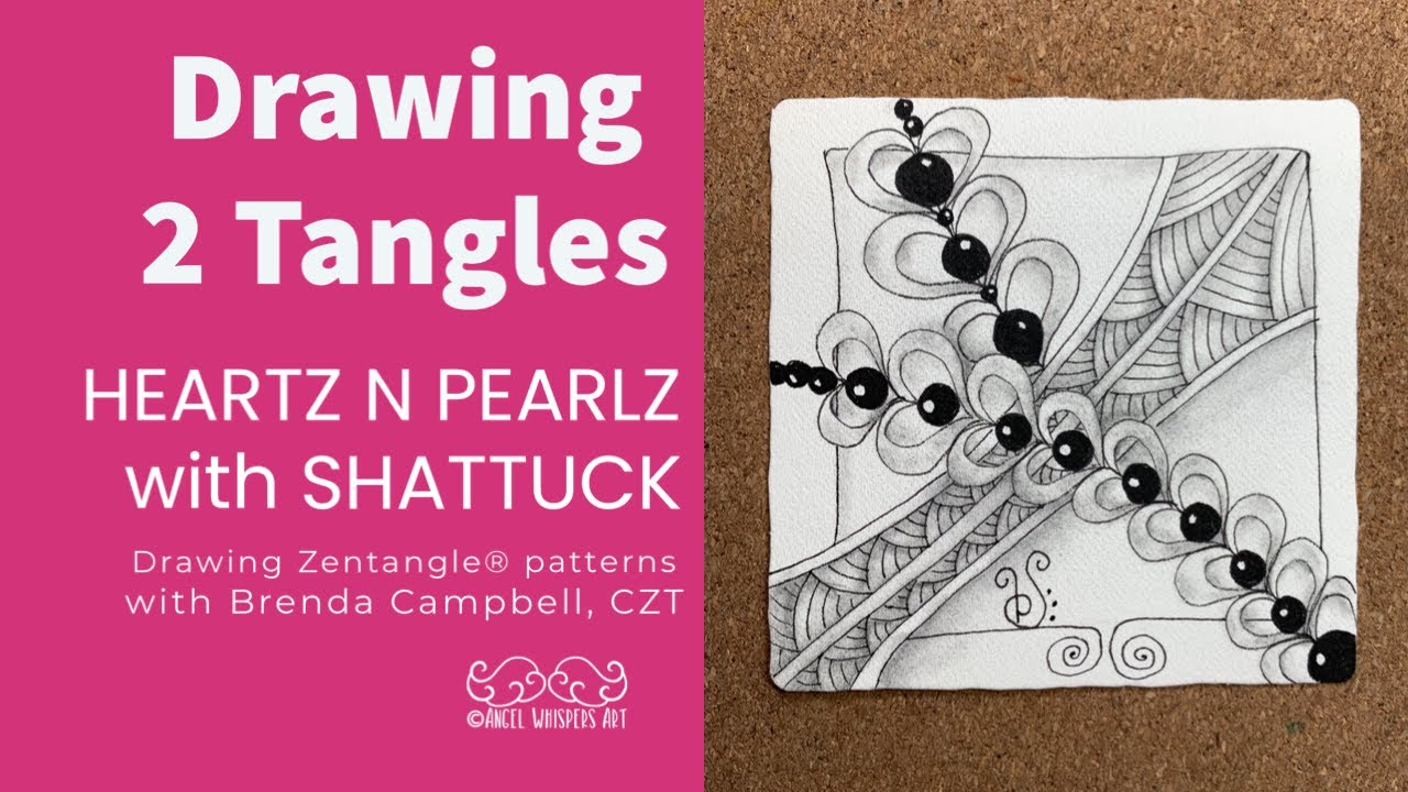 A 2-tangle tile with the Zentangle® Method | Angel Whispers Art