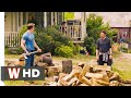 Tony Stark Steve Rogers Chopping Wood Scene In Hindi Avengers Age Of Ultron 2015