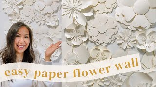 DIY Easy Paper Flower Wall with your Cricut ❀