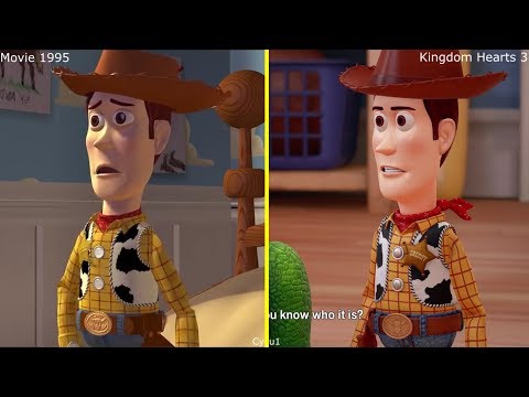 Kingdom Hearts III - Toy Story Game 2017 vs 1995 Movie Comparison