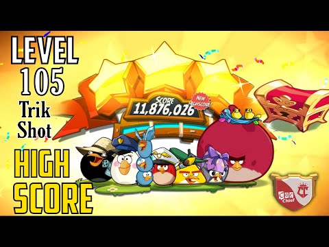 Angry Birds 2 | Level 105 | 3 star with Tricky Shot | No  Spells #Cocchief #angrybird2