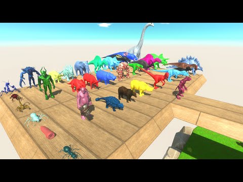 Colors Race To Get A Gold Pig #33 - Animal Revolt Battle Simulator