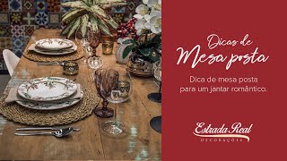 Dica de mesa posta para um jantar romântico.
