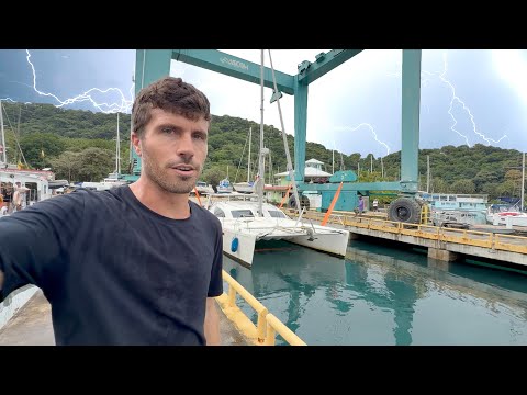 Ich musste gehen und durch Blitze segeln, um das Boot herauszuziehen