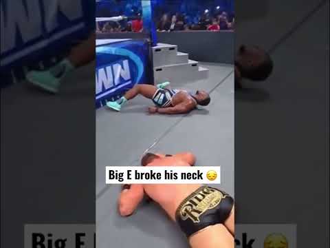Big E broken neck injury. Poor Big E 😢 #bige #wwesmackdown #wwe