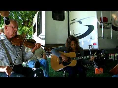 Art Kee, Hughie Smith, Martha, Tex Ash and Al Meyer jam at 2012 Weiser Fiddlers contest