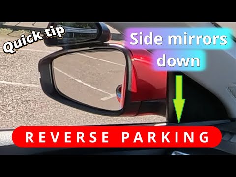 Reverse parking with side mirrors down - makes reversing EASY!