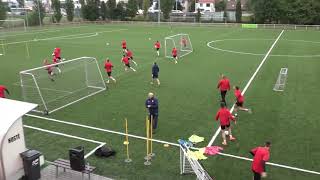 Seminář trenérů mládeže KFS 2021 - ukázkový trénink U19 (Verner Lička, Jiří Strnad)