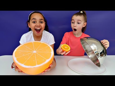 Giant Squishy Food VS Real Food Challenge | Toys AndMe