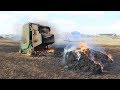 Tractor videos | Our hay baler caught FIRE