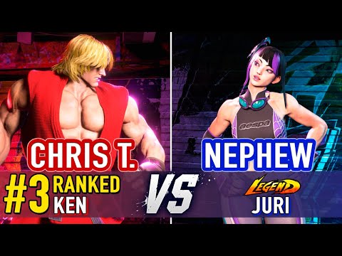 SF6 🤜 Chris Tatarian (#3 Ranked Ken) vs Nephew (Juri) 🤛 Street Fighter 6 High Level Gameplay