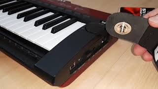 Video thumbnail for Dunlop Straplok® Strap Retainers SLS1031N installation on KORG RK-100S RD Keytar- Michal David by CZ synth