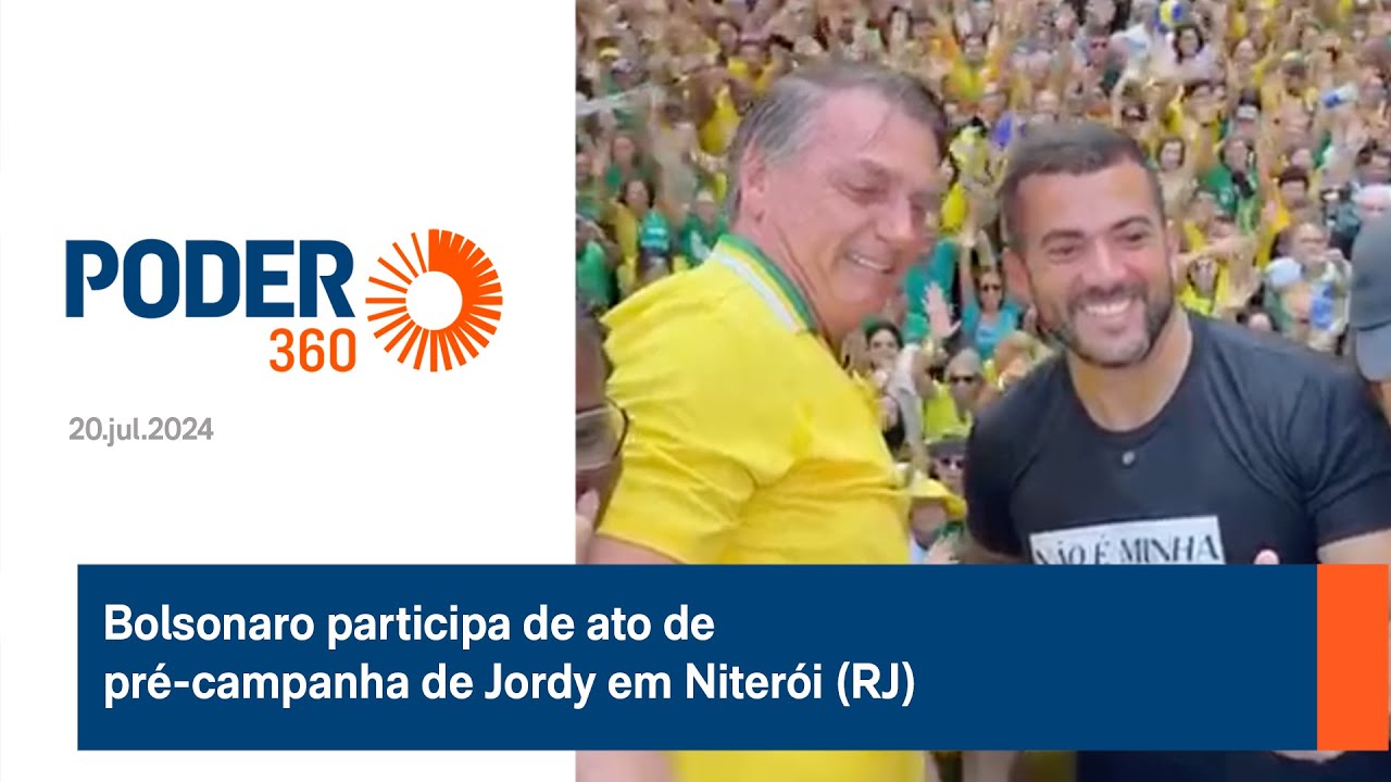 Bolsonaro participa de ato de pré-campanha de Jordy em Niterói (RJ)