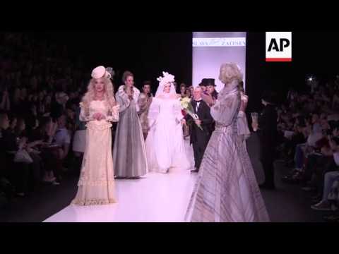 Russian designer Slava Zaitsev presents new collection during fashion week
