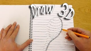 How to Draw in 3D - Optical Illusion - YouTube