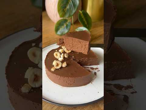 Chocolate Apple Mousse Cake #recipe #healthydesserts #chocolate #chocolatemousse #fyp #viral