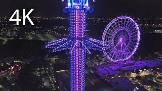 World's tallest StarFlyer at night off-ride 4K I-Drive Orlando